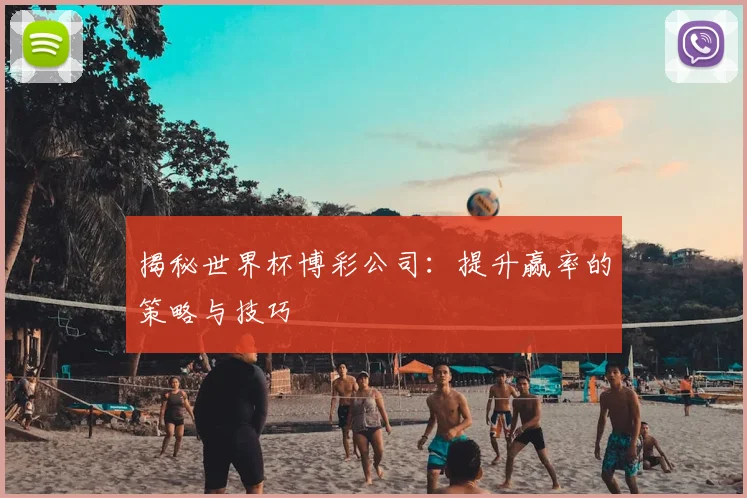 揭秘世界杯博彩公司:提升赢率的策略与技巧